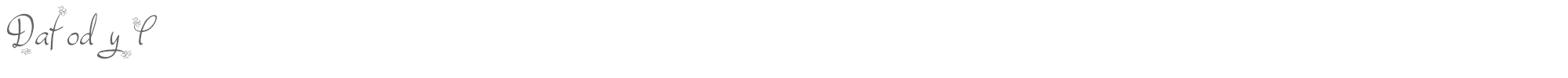 Sample characters Dafodyl Font